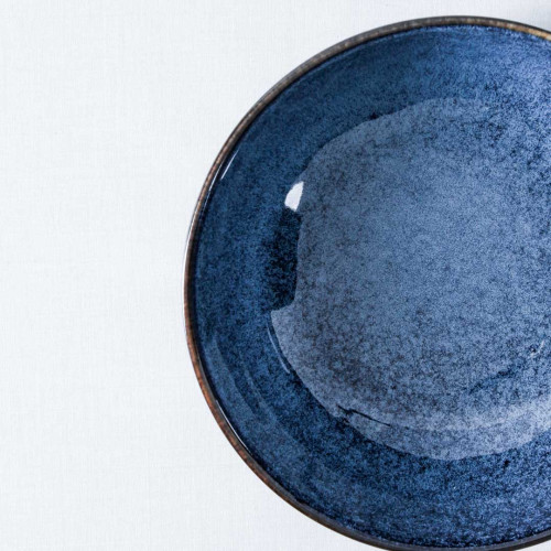 Polished Blue Salad Bowl 7" 4