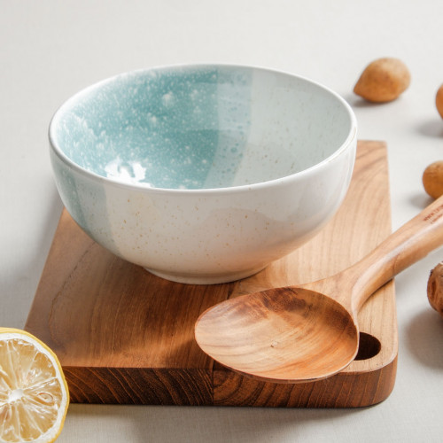 Pastel Blue Salad Bowl 6" 4