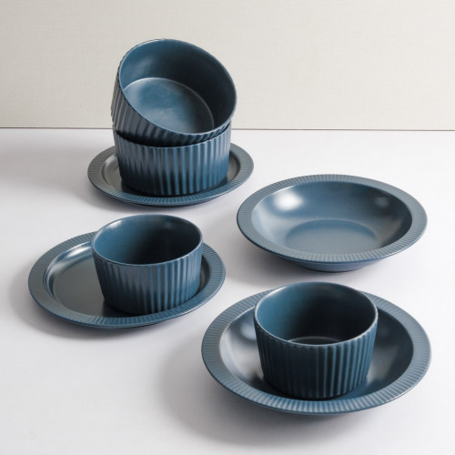 Ridged Side 4.5" Soup Bowl - Royal Blue 2
