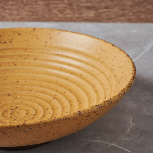 Concrete Layer Pasta Bowl 9" - Turmeric 3