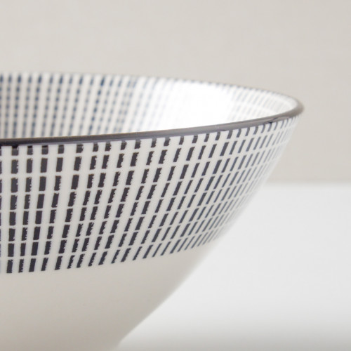 Tokusa Salad Bowl 7" - Black Dots 2