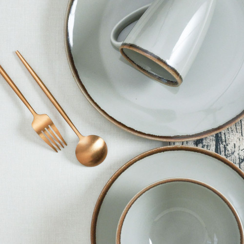 Solemn Gray Salad Bowl 6" 4