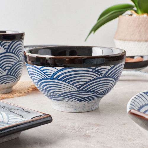 Seigaiha Rice Bowl 4.5"