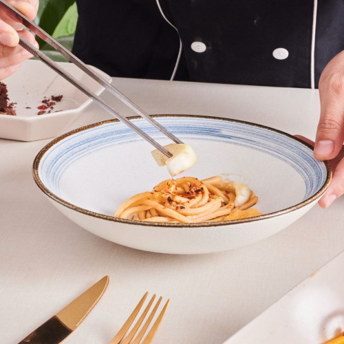 Seraphic Blue Deep Pasta Bowl 8.5 4