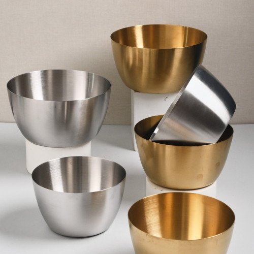 Korea Style 304 Stainless Steel Salad Bowl 14cm - Silver 5