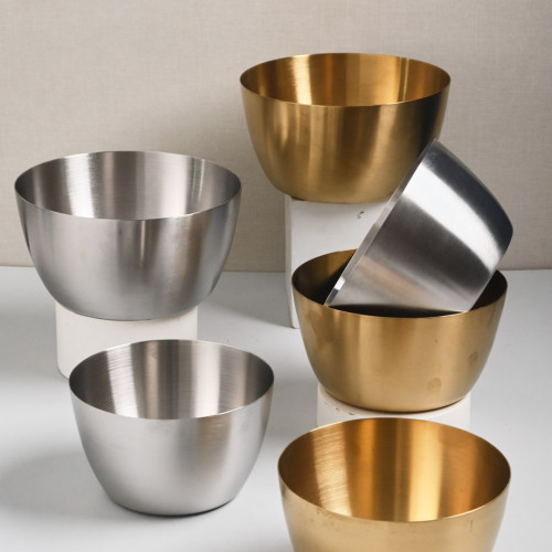 Korea Style 304 Stainless Steel Salad Bowl 18cm - Silver 5