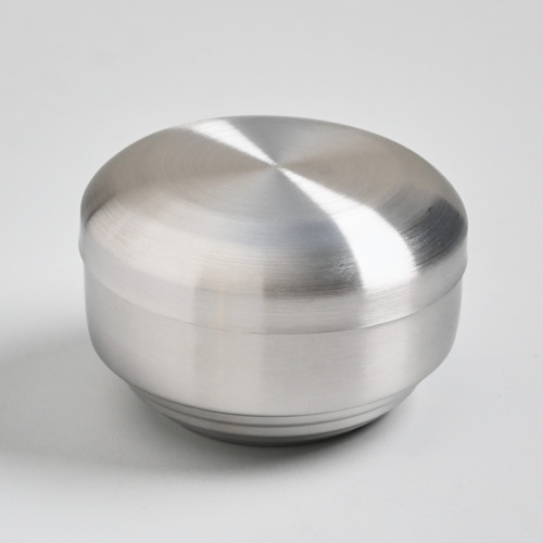 Korea Style Rice Bowl with Lid 10.5cm - Silver