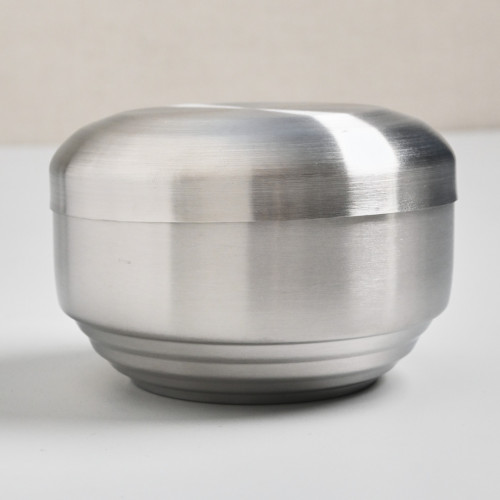 Korea Style Rice Bowl with Lid 10.5cm - Silver 5