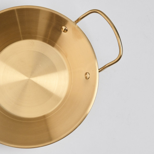 Korea Style Dry Pot Double Eared Handle 21cm - Gold 2