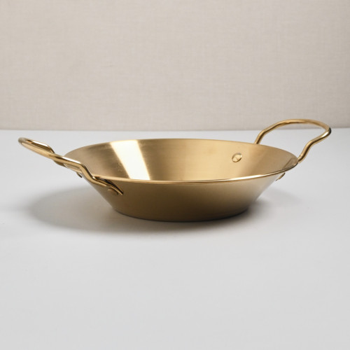 Korea Style Dry Pot Double Eared Handle 21cm - Gold 3