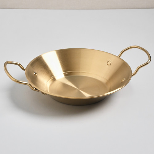 Korea Style Dry Pot Double Eared Handle 21cm - Gold 4