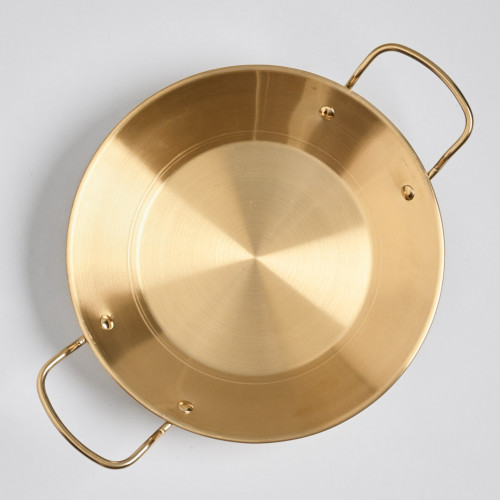 Korea Style Dry Pot Double Eared Handle 25cm - Gold