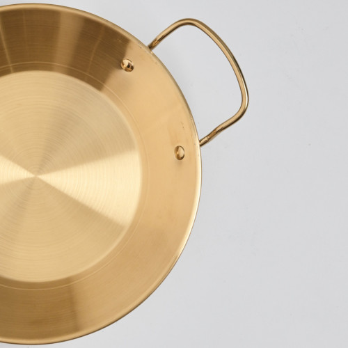 Korea Style Dry Pot Double Eared Handle 25cm - Gold 2