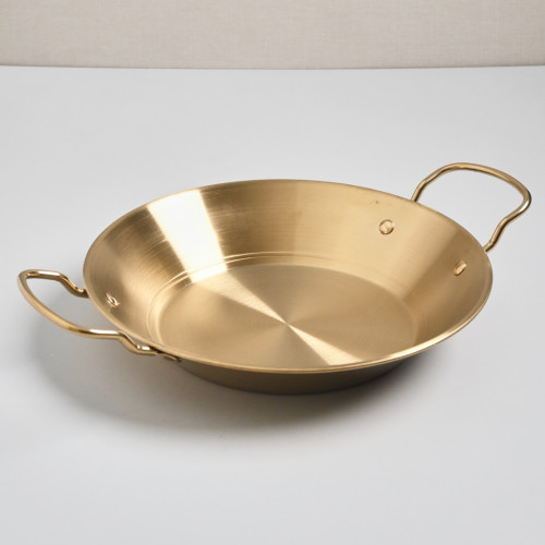 Korea Style Dry Pot Double Eared Handle 25cm - Gold 4