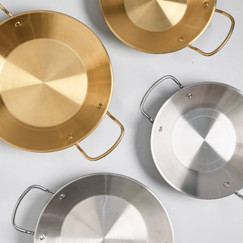 Korea Style Dry Pot Double Eared Handle 25cm - Gold 6