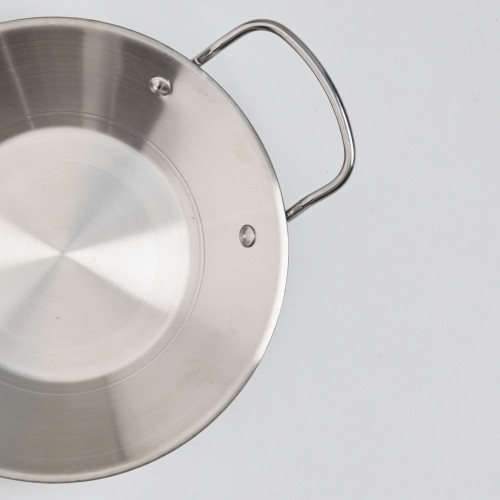 Korea Style Dry Pot Double Eared Handle 21cm - Silver 2