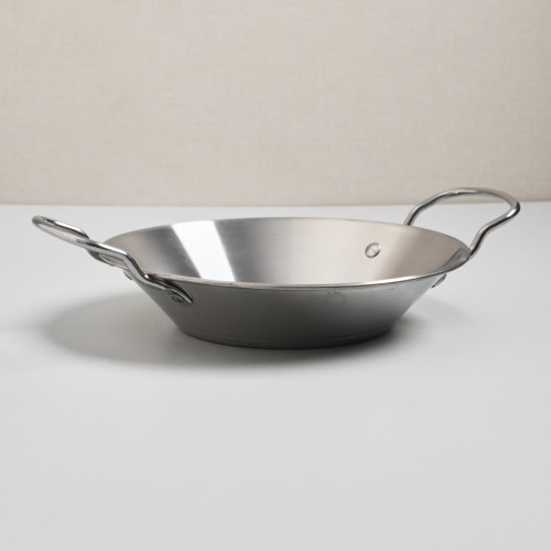 Korea Style Dry Pot Double Eared Handle 21cm - Silver 3