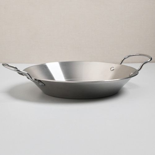 Korea Style Dry Pot Double Eared Handle 25cm - Silver 3