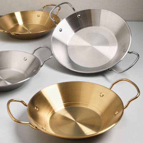 Korea Style Dry Pot Double Eared Handle 25cm - Silver 6