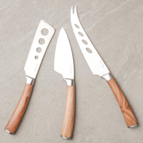 Oakgrip 3-pieces Steel Cheese Knife with Bamboo Box 5