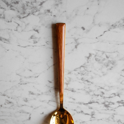 Wooden Accent Gold Table Spoon 3