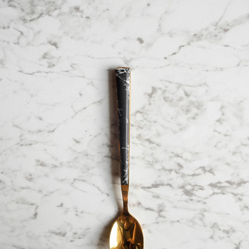 Black Marble Gold Tea Spoon 3