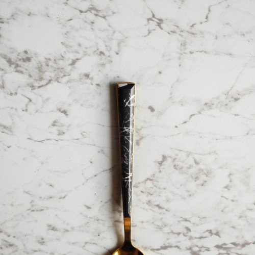 Black Marble Gold Table Spoon 2