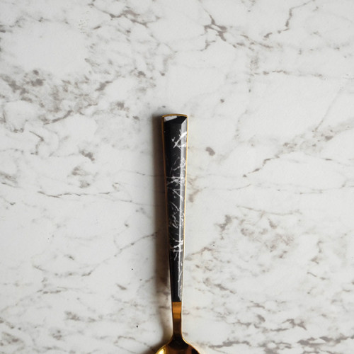 Black Marble Gold Table Spoon 2