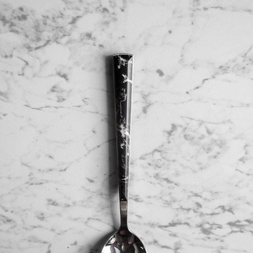 Black Marble Silver Tea Spoon 3