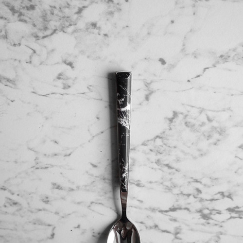 Black Marble Silver Table Spoon 3