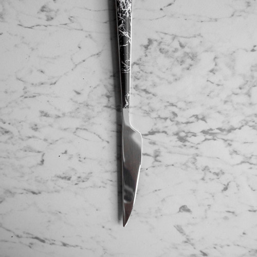 Black Marble Silver Table Knife 2