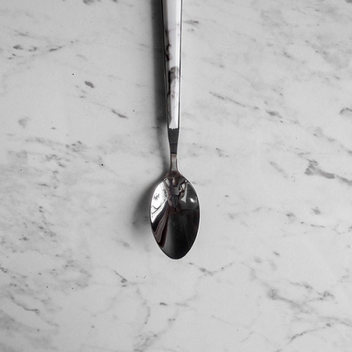 White Marble Silver Tea Spoon 2