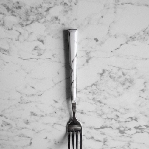 White Marble Silver Dessert Fork 3