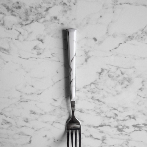 White Marble Silver Dessert Fork 3