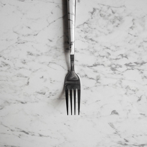 White Marble Silver Table Fork 2