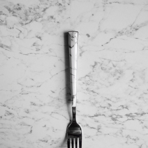 White Marble Silver Table Fork 3