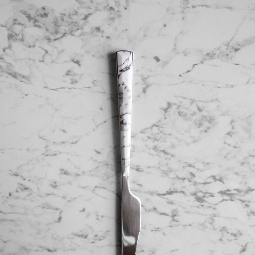 White Marble Silver Table Knife 3