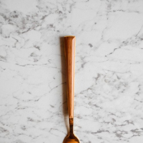 Wooden Accent Gold Table Fork 3