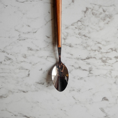 Wooden Accent Silver Tea Spoon 2