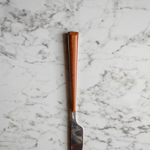 Wooden Accent Silver Table Knife 3