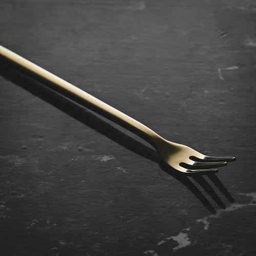 8 inches Beverage Mixing Fork Gold 3