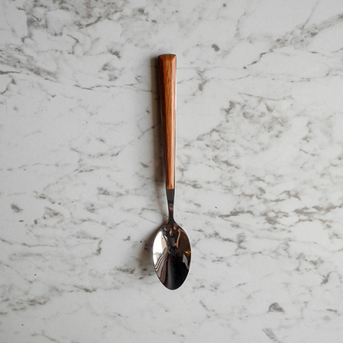 Wooden Accent Silver Cutleries Set 2
