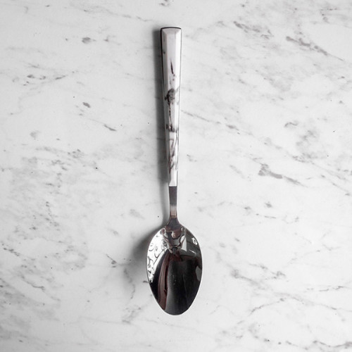 White Marble Silver Cutleries Set 5