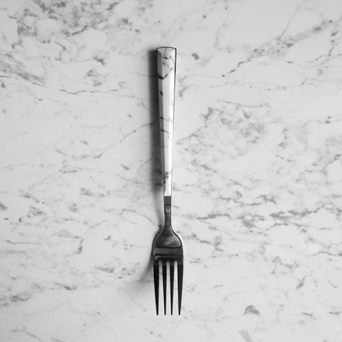 White Marble Silver Cutleries Set 6