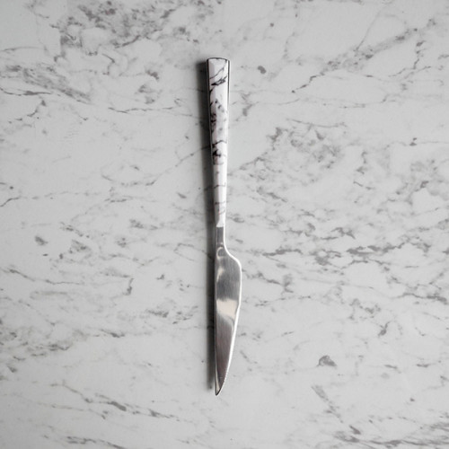 White Marble Silver Cutleries Set 7