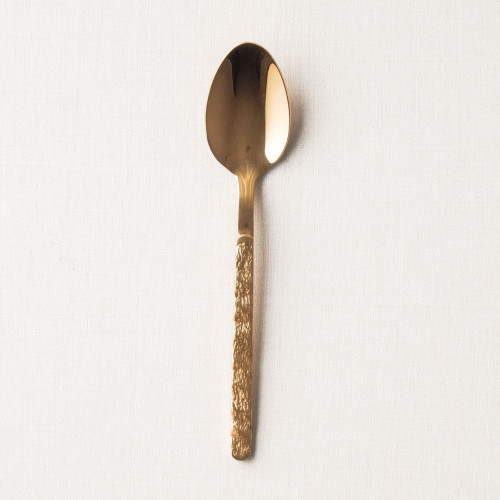 Embossed Gold Tea Spoon