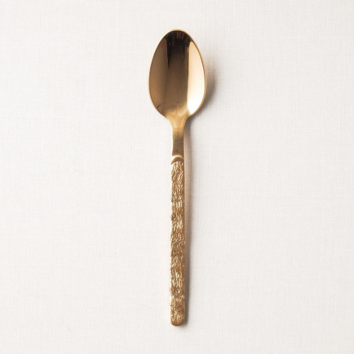 Embossed Gold Dessert Spoon