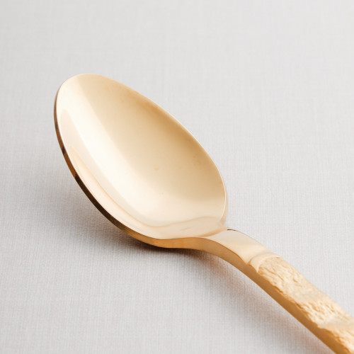 Embossed Gold Dessert Spoon 3