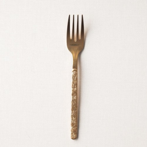 Embossed Gold Dessert Fork