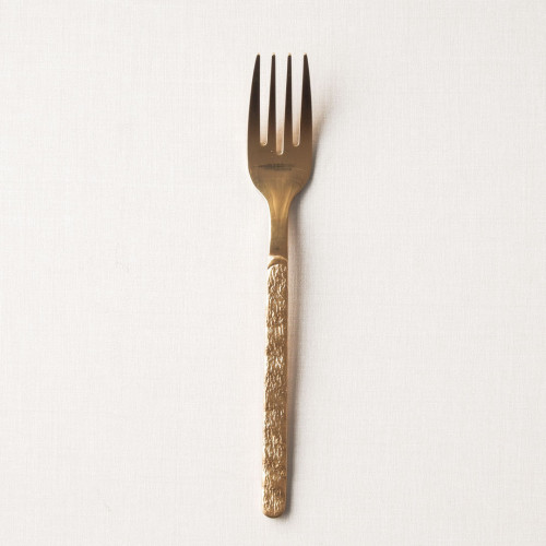 Embossed Gold Dessert Fork